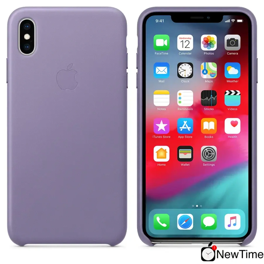 Чохол Apple iPhone XS Max Leather Case - Lilac (MVH02)